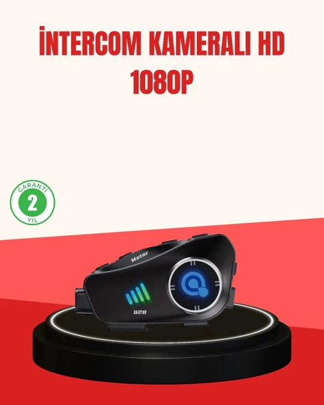 Q28 Kameralı Motosiklet Kask Kulaklık Bluetooth 5.3 Su Geçirmez 1080P HD ürün görseli