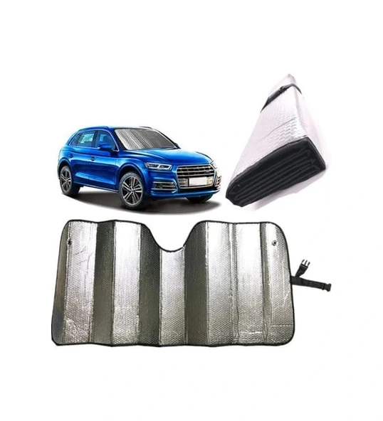 Araç Ön Cam Güneşlik Katlanabilir UV Koruma Ford Focus Renault Megane Skoda Superb Honda Civic - Resim 4