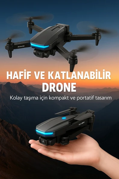 Uzaktan Kumandalı Katlanabilir Drone Yörünge Uçuşu ve Eve Dönüş Özellikli - Resim 5