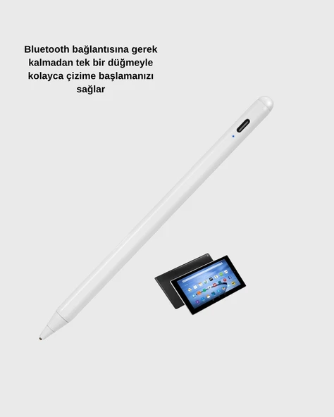 Manyetik Dokunmatik Kalem – Bluetooth Gerektirmeyen, Type-C Şarjlı, iPad ve Android Uyumlu Hassas Stylus - Resim 4