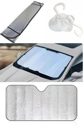 Araç Ön Cam Güneşlik UV ve Isı Koruma Katlanabilir Toyota Corolla Skoda Superb Dacia Duster Ford Focus - Resim 4
