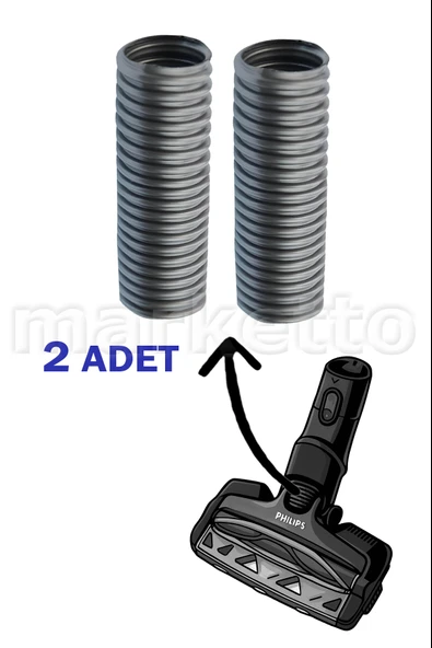 Philips Uyumlu XC7040 / XC7043 / XC8349 / XC8049 İçin 2 ADET Başlık Ara Hortumu ürün görseli