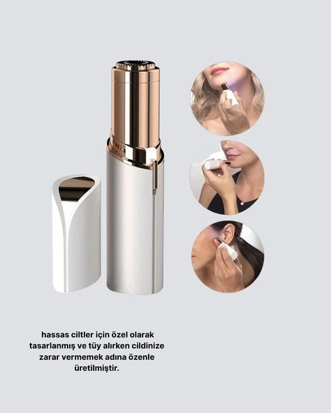 Hassas Ciltler İçin Yüz Epilatörü – Kaş ve Bıyık - Resim 2