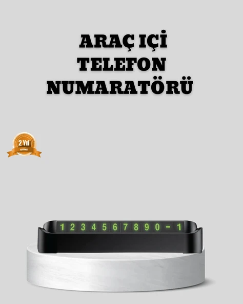 Çevirmeli Araç İçi Park Numaratörü – Alüminyum Gri, Kolay Montaj ve Net Görünüm ürün görseli