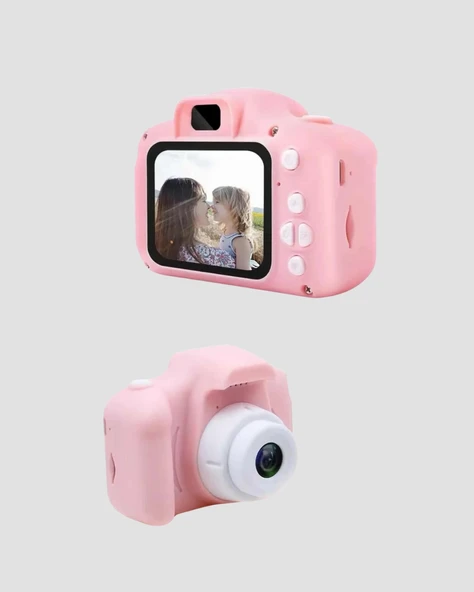 Pembe Mini 1080p HD Çocuk Kamera – 8MP, Video Kaydı,TF Kart Destekli - Resim 2