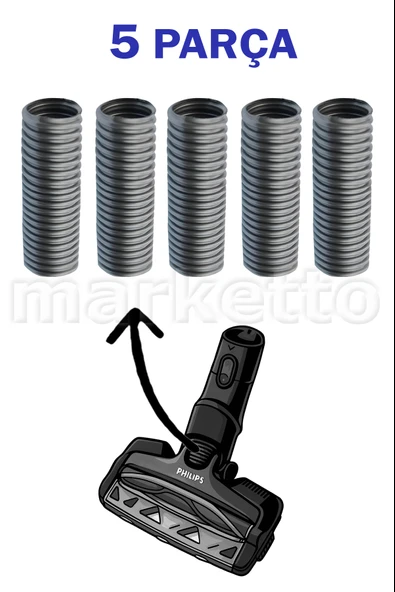 Philips Speedpro max 8000 Xc8049/01 Uyumlu Emici Başlık Ara Hortumu, 5 ADET ürün görseli