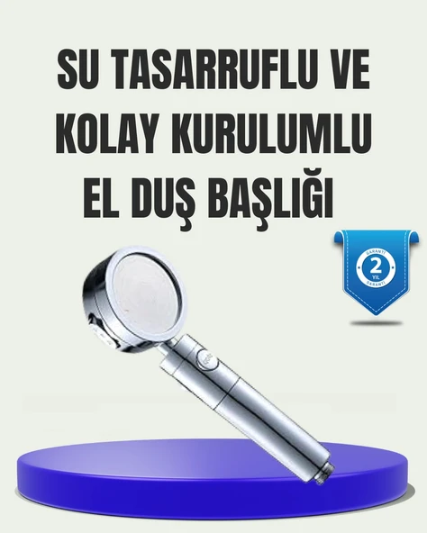 Masaj ve Yağmur Modlu Su Tasarruflu Duş Başlığı ürün görseli 1
