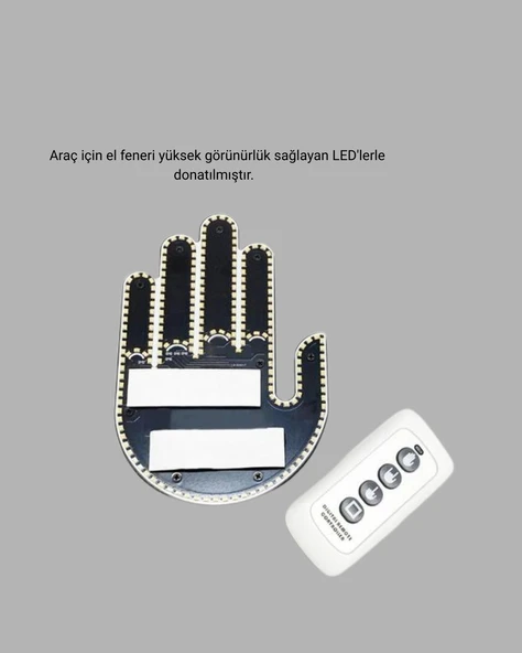 Kompakt Tasarımlı LED Jest Işığı – Selam ve Teşekkür Modları - Resim 2