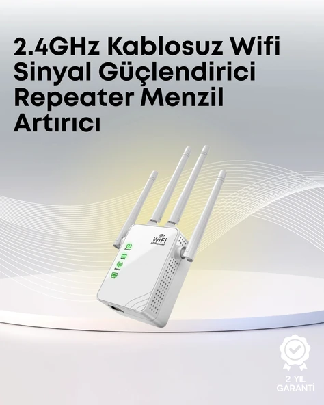 Yüksek Hızlı Parazit Önleyici WiFi Repeater Router ürün görseli