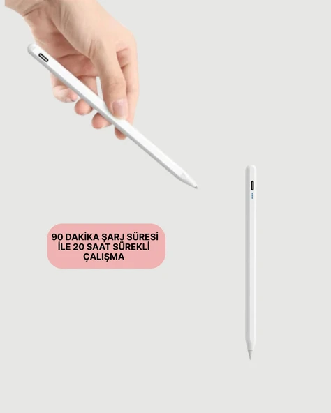 Yüksek Hassasiyetli Eğim Sensörlü Dijital Kalem – USB-C Hızlı Şarjlı - Resim 3