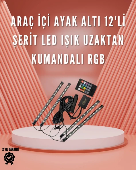 12V LED Işık Seti – Kumandalı ve Renk Ayarlı ürün görseli