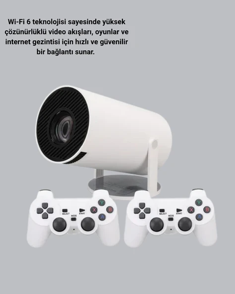 Wi-Fi 6 ve Bluetooth 5.0 Destekli 4K Akıllı Projeksiyon Cihazı - Resim 4