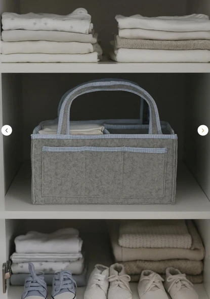 YUNUSOĞLU HOME Anne Bebek Bakım Çantası Gri Yenidoğan İçin Organizer Düzenleyici - Resim 3