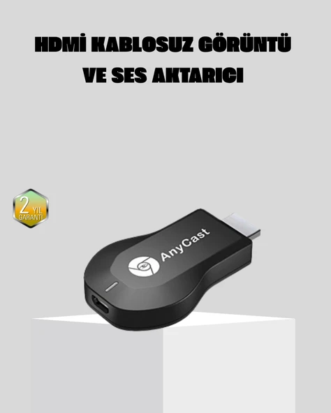 Kablosuz HDMI Görüntü ve Ses Aktarıcı – Anycast M9 Plus Tak-Çalıştır TV Adaptörü ürün görseli