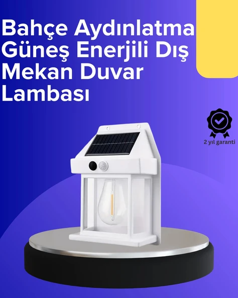 Güneş Enerjili Hareket Sensörlü Duvar Lambası ürün görseli