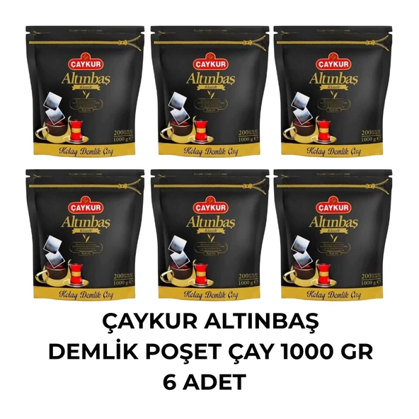 Çaykur Altınbaş Demlik Poşet Çay 1000 gr - 6 Adet ürün görseli
