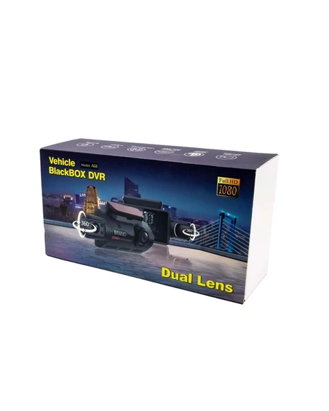 Çift Lensli Araç İçi Kamera – Park Koruma, Gece Görüş ve Tarih Damgası - Resim 3