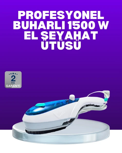 Kompakt Seyahat Tipi Buharlı Ütü Pratik Kırışıklık Açıcı ürün görseli