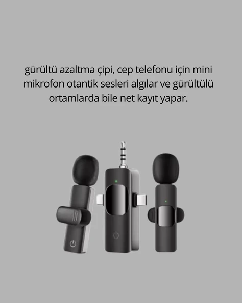 Küçük Boyutlu Mikrofon - 8 Saat Kullanım - Resim 3
