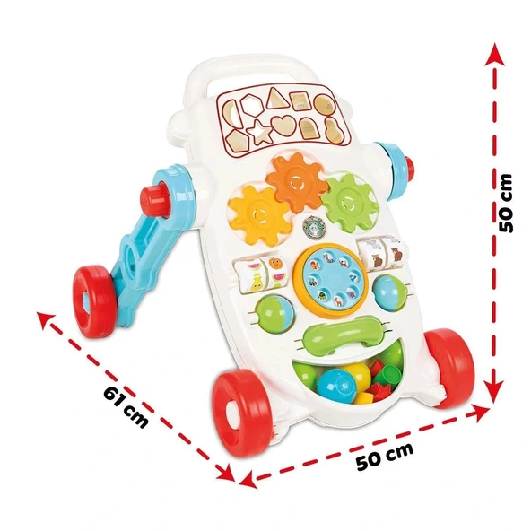 07 539 Happy İlk Adım Arabası Pembe -Pilsan Oyuncak - Resim 2