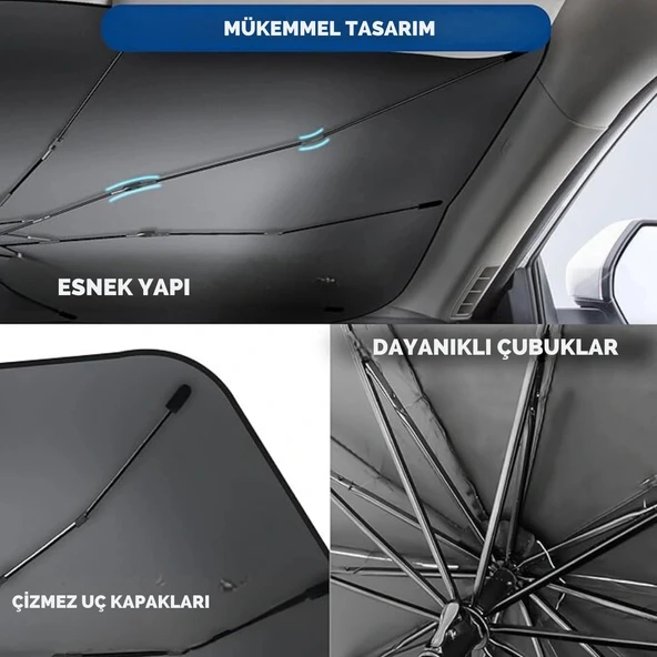 Fiat Fiorino, Citroen Berlingo, Renault Kangoo, Ford Courier, VW Caddy Uyumlu Oto Şemsiye ürün görseli 1
