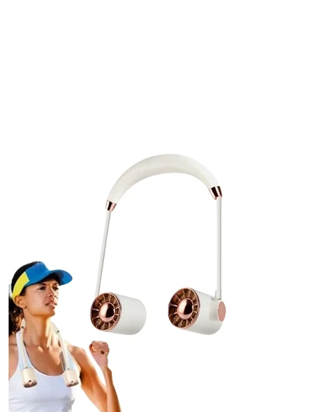 USB Şarjlı Katlanabilir Boyun Fanı | 3 Kademeli, Sessiz ve Taşınabilir Tasarım - Resim 5