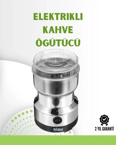 Kahve ve Baharat Değirmeni | Kompakt, Hafif, Hızlı Öğütme, Şeffaf Kapaklı, Kolay Kullanım ürün görseli 1