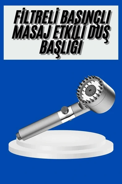 Yeni Nesil Duş Başlığı Paslanmaz Çelik Masaj Etkili Ergonomik Tasarım Su Basınçlı - Resim 2