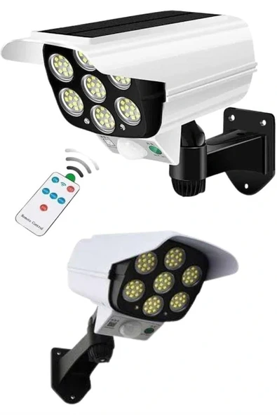 Solar Bahçe Aydınlatması Hareket Sensörlü Uzaktan Kumandalı Kamera Görünümlü - Resim 4