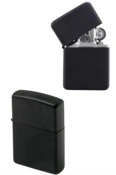 Doldurulabilir Siyah Benzinli Çakmak Metalik - Resim 5