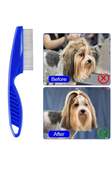 4'lü Bit Evcil Hayvan Tarak Seti Kedi Köpek Bit Tarak Seti Pire Tarağı - Resim 5