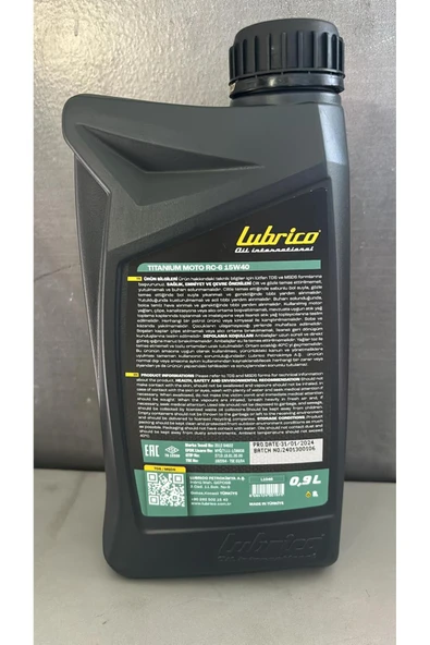 LUBRİCO Lubrico 15w-40 Motosiklet Yağı 900 ml ürün görseli