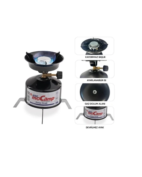 Kolay Ayarlanabilir Alevli ve Güvenli Metal Kamp Ocağı - Resim 5
