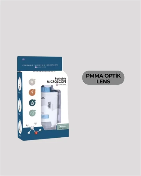 LED Aydınlatmalı 80–200 Kat Büyütmeli Cep Mikroskop - Resim 4