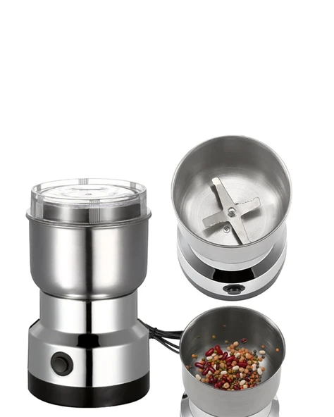 Kahve ve Baharat Değirmeni | Kompakt, Hafif, Hızlı Öğütme, Şeffaf Kapaklı, Kolay Kullanım - Resim 5