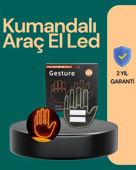 Kablosuz Kumandalı LED Jest Işığı – 3 Modlu Araba Arkası Mesaj Işığı, 203 LED ile Yüksek Parlaklık ürün görseli 1