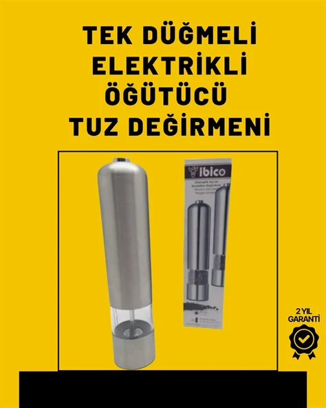 Pil İle Çalışan Elektrikli Baharat Öğütme Cihazı Ergonomik Şeffaf Gövde ürün görseli 1
