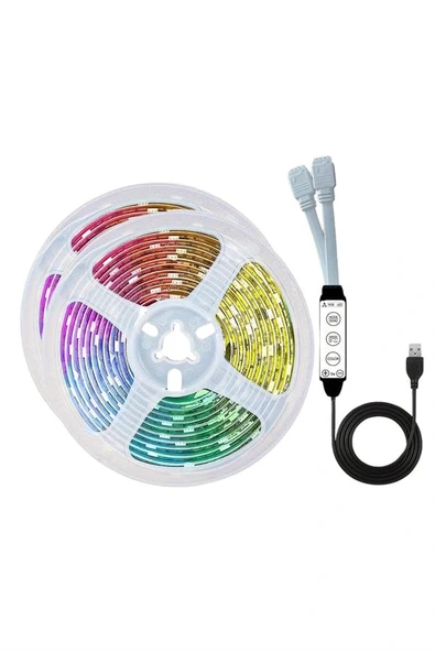 RGB Neon Şerit Led Lamba 10 Metre İç Mekan Tasarımına Uygun - Resim 5