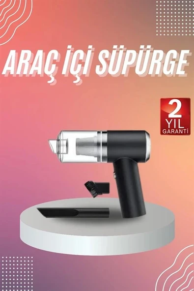 Şarjlı Çok Fonksiyonlu El Süpürgesi Mini Vakumlu Araç Süpürgesi - Resim 2