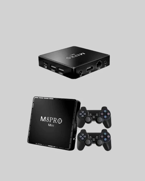 M8Pro Android TV Box ve Retro Oyun Konsolu 64GB - Resim 2