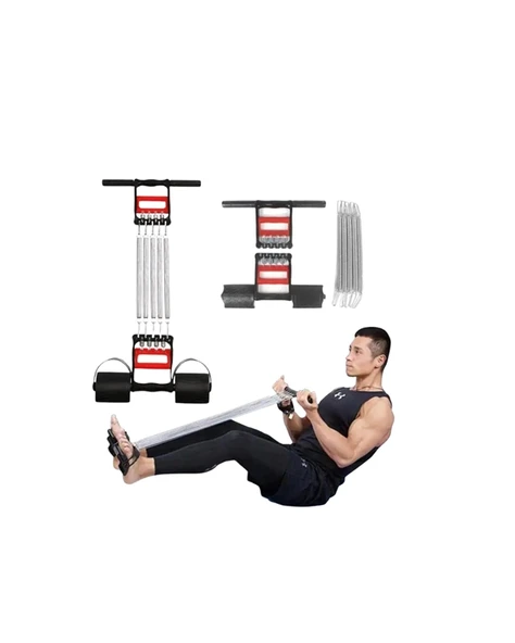 Ayarlanabilir Elastik Yaylı Ergonomik Tasarımlı Kas Güçlendirme Seti - Resim 2