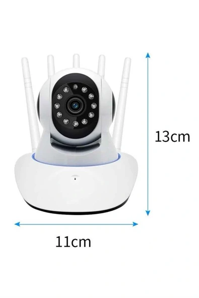 LED Aydınlatmalı 5 Antenli Motorlu 1080P Wifi Kamera Sensörlü - Resim 5