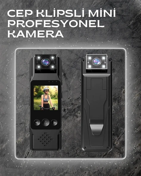 WiFi Destekli Mini Kamera – 180° Dönebilen Lens, 1080P Video, TFT Ekranlı ürün görseli