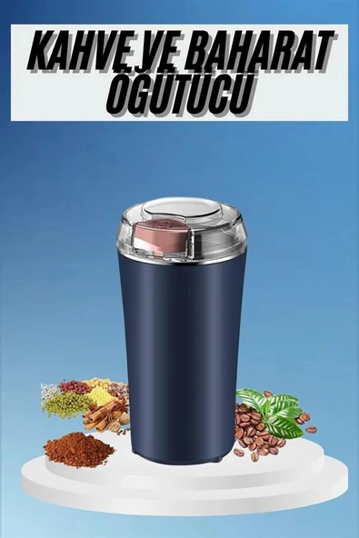 Kahve ve Baharat Öğütücü Kolay Temizlenebilir Paslanmaz Çelik Taşınabilir - Resim 2
