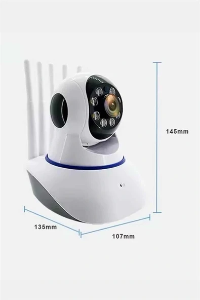 Akıllı Gece Görüşlü Sensörlü Wifi Kamera Telefondan Takip Edilebilir - Resim 4