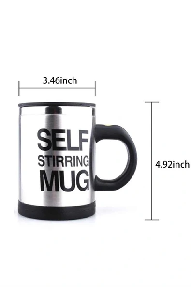 Sıcak Tutan Termos Bardak Kendi Kendini Karıştıran Mikser Kupa - Resim 5