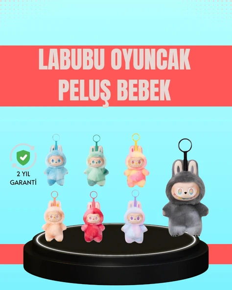 Yumuşak Kumaşlı 20 cm Labubu Peluş – 3 Yaş Üzeri Uygun ürün görseli