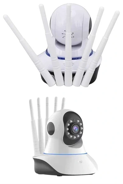 LED Aydınlatmalı 5 Antenli Motorlu 1080P Wifi Kamera Sensörlü - Resim 4