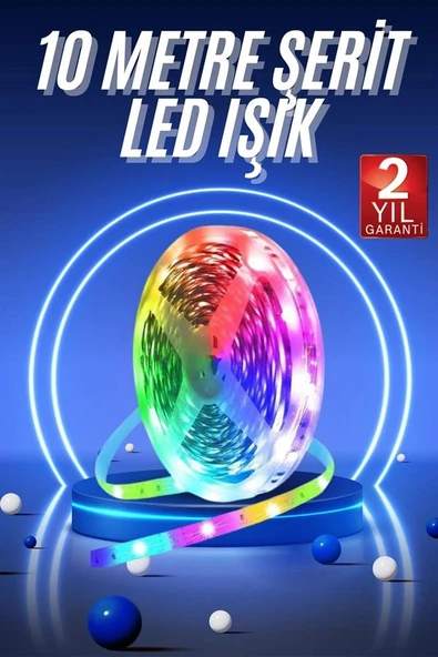 RGB Neon Şerit Led Lamba 10 Metre İç Mekan Tasarımına Uygun - Resim 2