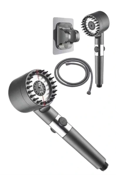 Yeni Nesil Duş Başlığı Paslanmaz Çelik Masaj Etkili Ergonomik Tasarım Su Basınçlı - Resim 4